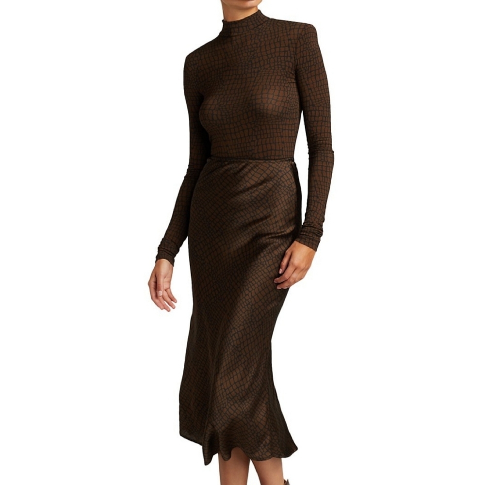 Andamane Bella Printed Midi Slip Skirt